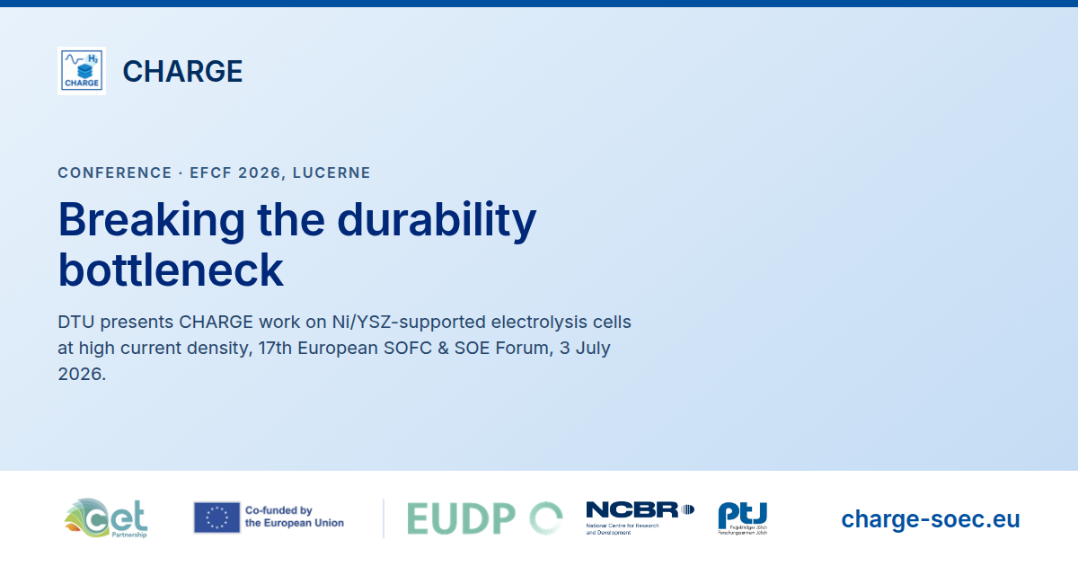 CHARGE at the European SOFC & SOE Forum in Lucerne